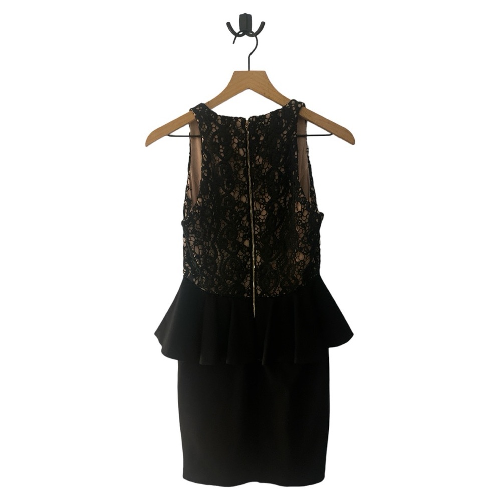 Blessed Are The Meek Lace Peplum Party Dress Sleeveless Black Size 1 - Picture 8 of 14